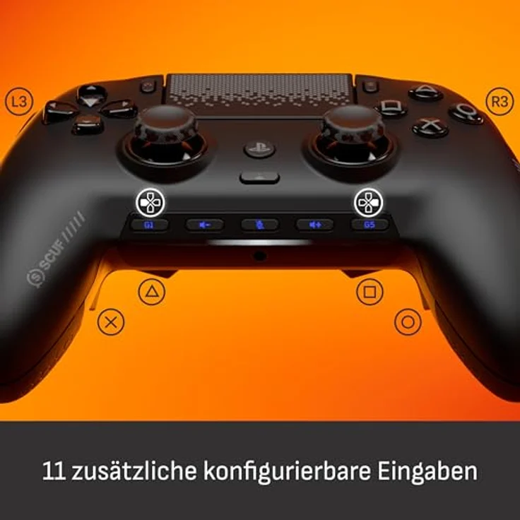 Scuf OMEGA PS5 Kabelloser Performance-Controller mit TMR Anti-Drift, 11 anpassbare Tasten – Schwarz – Bild 2
