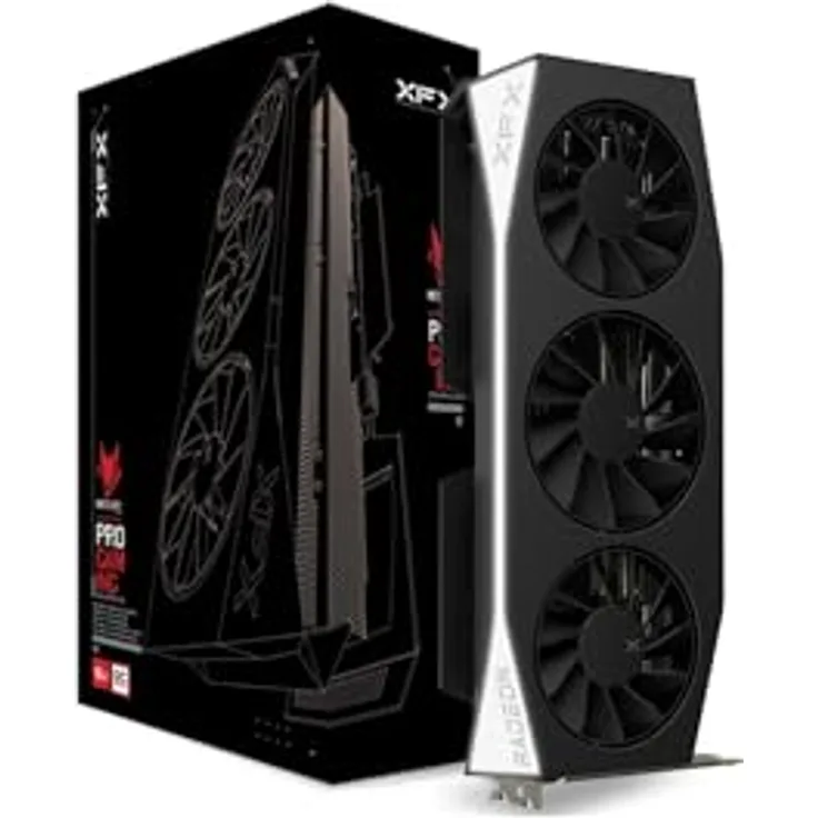 XFX Mercury AMD Radeon RX 9060 XT OC Gaming Edition Grafikkarte, 16 GB GDDR6, Basistakt bis 1900 MHz, Boost-Takt bis 3320 MHz, HDMI 2xDP, AMD RDNA™ 4