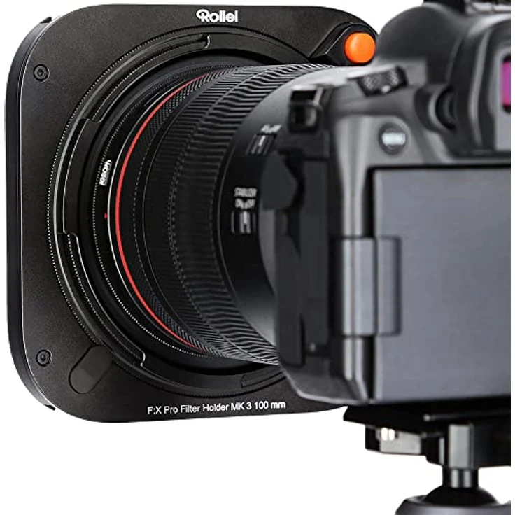 Rollei Filterhalter-Set MK 3. Rechteck-Filterhalter inkl. magnetischem CPL Filter,Adapterringen von 52 bis 82mm und Filtertasche – Bild 4