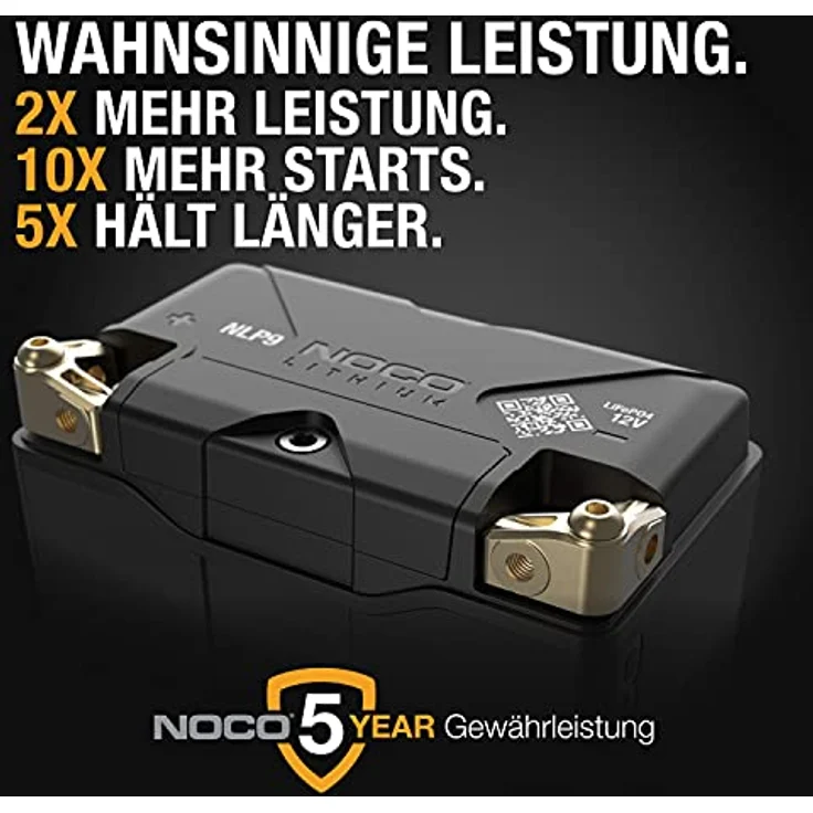 Noco NLP9 Powersport Batterie 12V 400A, Lithium mit fortschrittlichem Batteriemanagementsystem und hoher Startleistung – Bild 2