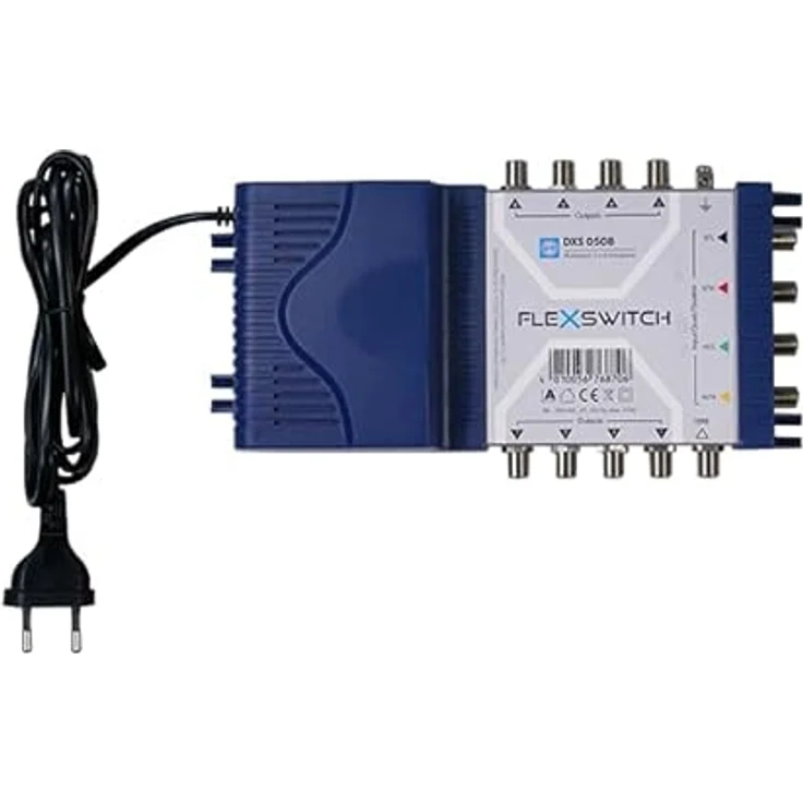 Wisi DXS 0508 Multischalter, 5 in 8 standalone mit integriertem Netzteil und niedrigem Anschlussdämpfung, erweiterbar mit DXC 05xx Modellen – Bild 1