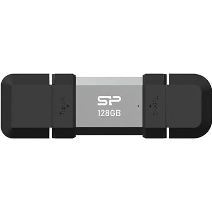 SP Silicon Power USB-Stick 128GB USB3.2 + Type C C51 Black,  Dual-Anschluss und schnelle Datenübertragung – Bild 1