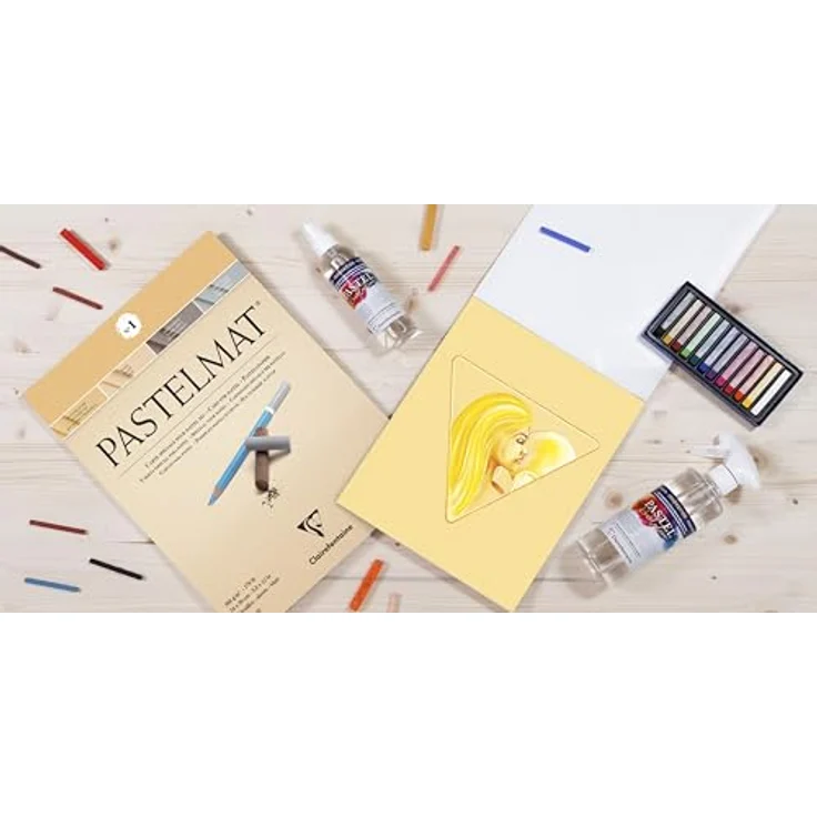Clairefontaine Pastelmat, Bastelpapier für Trockene Techniken, 360 g/m², 5 Bogen 50x70 cm – Bild 5