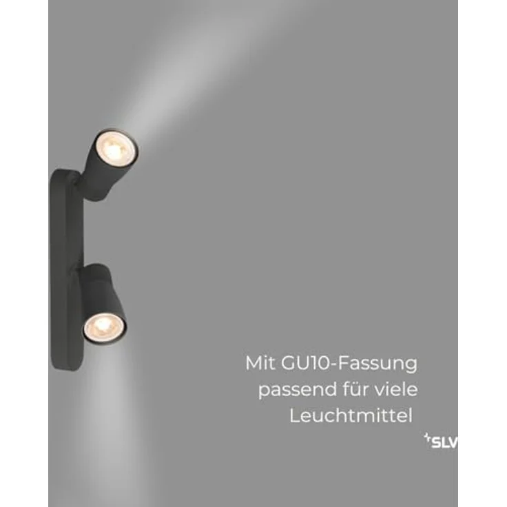 SLV PURI 2.0 DOME, Deckenleuchte, Wandleuchte, Schwarz - Flexibler dreh- und schwenkbarer Strahler, reduzierter industrieller Look – Bild 3