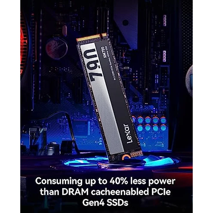 Lexar NM790 2TB Interne SSD, M.2 2280 PCIe Gen4x4 NVMe 1.4 SSD, Bis zu 7400MB/s Lesen, 6500MB/s Schreiben, Interne Solid-State-Laufwerk für PS5, PC, Laptop und Gamer (LNM790X002T-RNNNG) – Bild 5