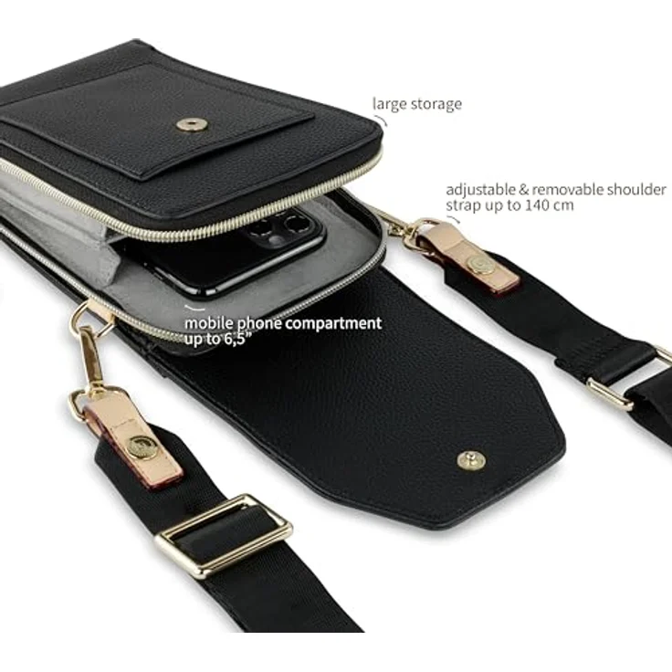 bugatti Ella Handytasche, 11 cm, beige, 100% Polyester – Bild 5