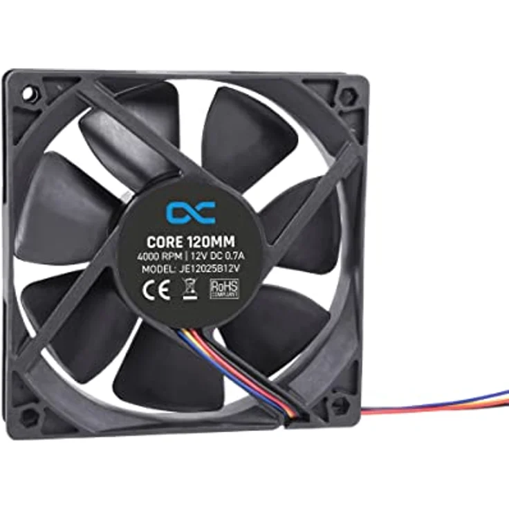 Alphacool Core 120mm Lüfter PWM, 4000rpm, leiser Gehäuselüfter mit hohem Luftdurchsatz und statischem Druck – Bild 2