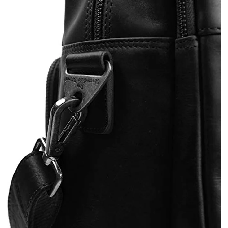 The Chesterfield Brand Wax Pull Up Aktentasche, 100% Leder mit Laptopfach für Geräte bis 43 cm, schwarz – Bild 6