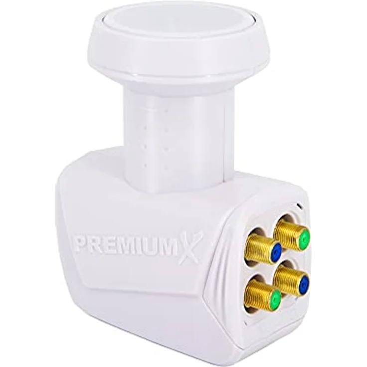 Premium X Quad LNB Digital SAT für 4 Teilnehmer Weiß Quattro Switch 4-Fach Empfangskopf 0,1dB DVB-S2 HDTV 4K Wetterschutz – Bild 2