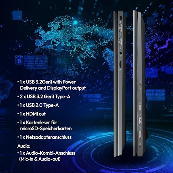 MEDION Avantum 15 E1 39,6 cm (15,6 Zoll) Full HD Laptop in schwarz - AMD Ryzen 5 7430U, 16GB DDR5 RAM, 1TB SSD, Radeon Grafik, Windows 11 Home – Bild 3