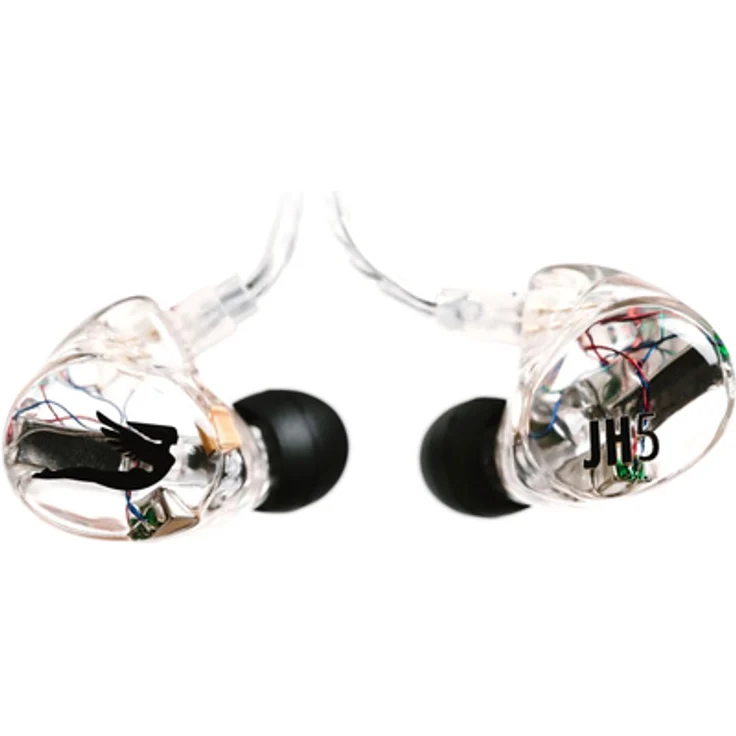 JH Audio Universal JH5 Clear, In-Ear Monitor mit Balanced Armature, 20 Hz - 17 kHz Frequenzgang, klar