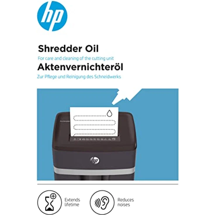 HP Aktenvernichter Öl, 400 ml Flasche, auf pflanzenbasis zur Pflege für Ihren Shredder, 9132 – Bild 4