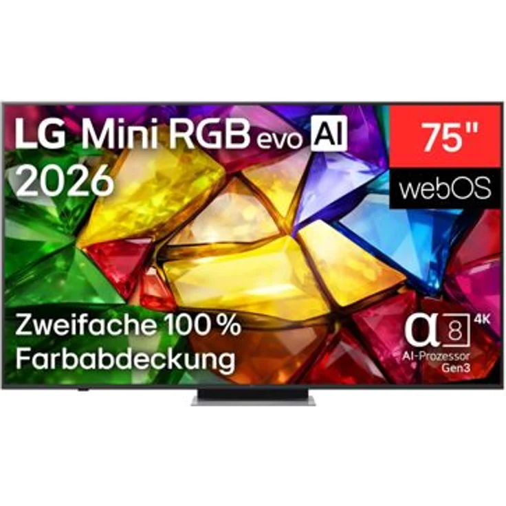 LG 75MRGB87B9B.AEU 190 cm, 75 Zoll 4K Ultra HD Mini RGB evo Smart TV – Bild 1