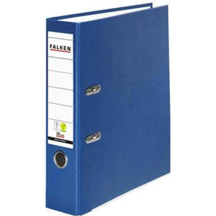 Falken Ordner 9984063, PP, A4, 8cm, Kunststoffordner, blau – Bild 1