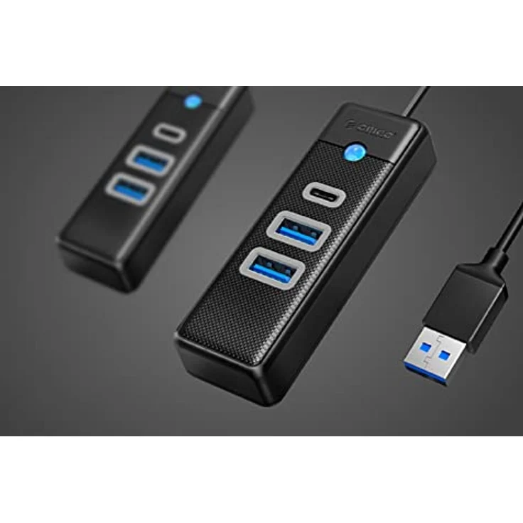 ORICO PWC2U-U3-015-BK-EP Hub Adapter, USB zu 2x USB 3.0 + USB-C, 5 Gbps, 0.15m, Schwarz – Bild 3