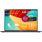 2023 LG Gram 16 Zoll Ultralight Notebook - 1.199g Intel Core i7 Laptop (16GB RAM, 512GB SSD, 23,5h Akkulaufzeit, 16:10 Entspiegeltes IPS-Display, Thunderbolt 4, Win 11 Home, Mirametrix) - Grau