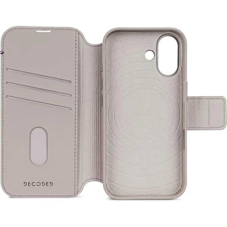 Decoded Leather Detachable Wallet für Apple iPhone 17, 2-in-1 Handyhülle aus handgefertigtem Vollnarbenleder, Beige, MagSafe-kompatibel mit Kartenfächern – Bild 5