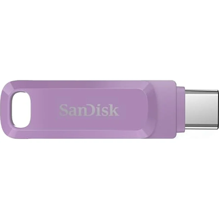 SanDisk Ultra Dual Drive Go USB Type-C 256 GB (Android Smartphone Speicher, USB Type-C-Anschluss, 400 MB/s Lesegeschwindigkeit, Nutzung als Schlüsselanhänger möglich) Lavendel – Bild 4