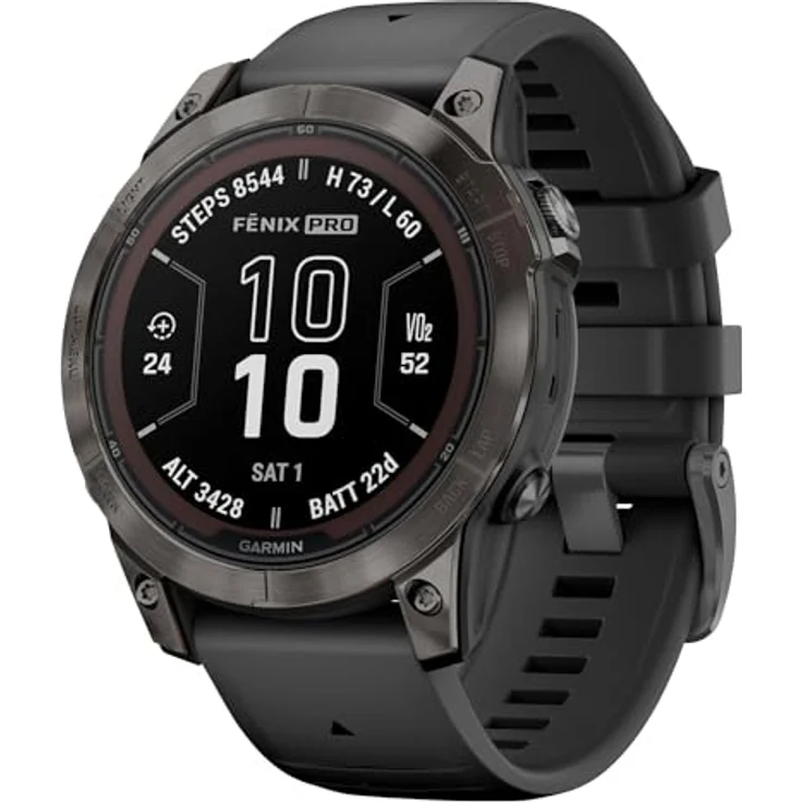 Garmin Fenix 7 Pro Sapphire Solar Edition (47 mm, Stahl, One Size), Sportuhr + Smartwatch mit fortschrittlichen Trainingsfunktionen – Bild 1