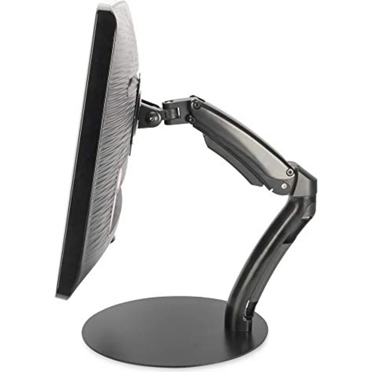 DIGITUS Monitor-Halterung - Standfuß & Gasdruckfeder - 1 Monitor - Bis 27 Zoll - Bis 1x 6.5 kg - VESA 75 & 100 - Schwarz – Bild 4
