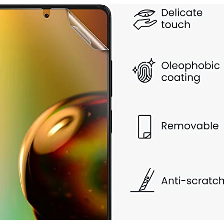 kwmobile 3X Displayschutzfolie für Xiaomi Redmi Note 12 Pro+ 5G / Note 12 Pro 5G - Transparente Schutzfolien Set – Bild 2