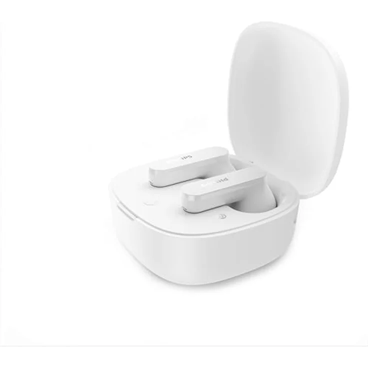 Philips TAT2200WT/00, True-Wireless Kopfhörer mit Active Noise Cancelling (ANC), Google Assistant und Siri, Weiß – Bild 4