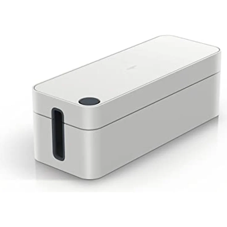 Durable Kabelbox Cavoline Box L (für 5-fach Steckdosenleiste, mit Gummifüßen, 406 x 139 x 156 mm (B x H x T)) hellgrau, 503010 – Bild 1