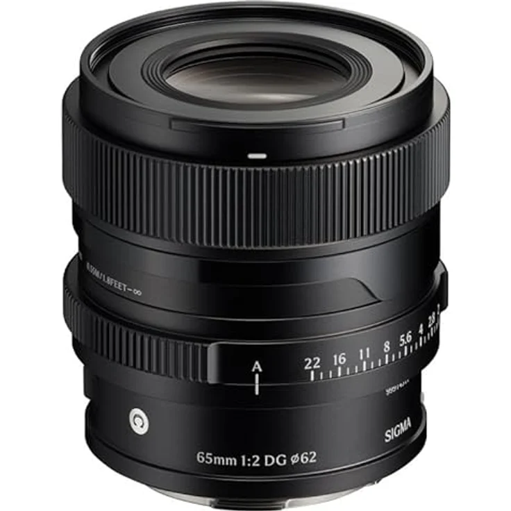 SIGMA 65mm f/2 DG Noir Contemporary, Objektiv für Sony E mit front- und rückseitigen Abdeckungen sowie Sonnenblende – Bild 2