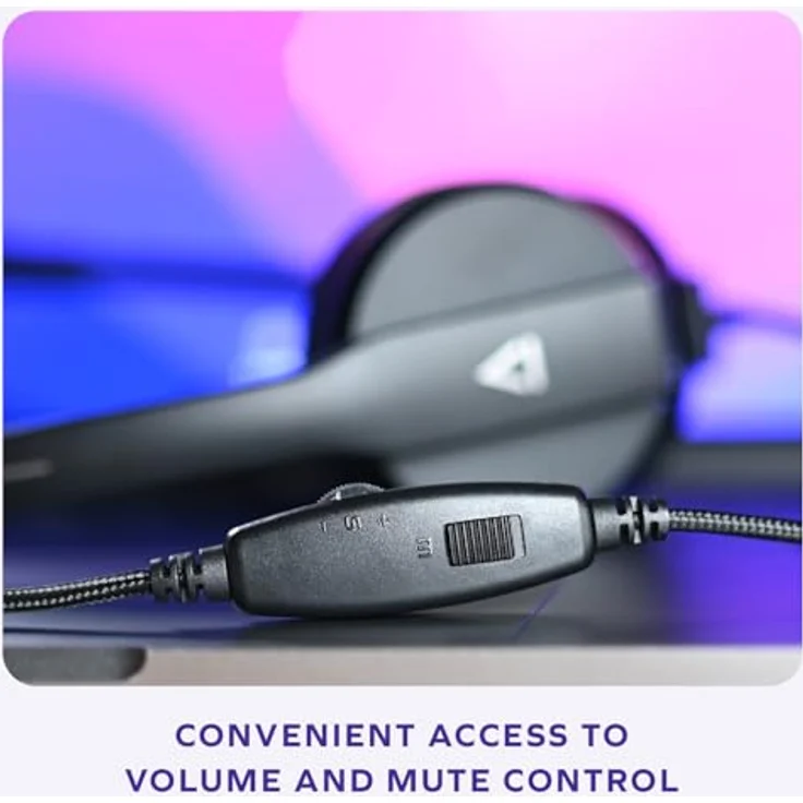 Creative HS-230 Headset, USB‑A & 3,5 mm Klinke, 40 mm Neodym‑Treiber, leichtes Design, Noise-Cancelling Mikrofon, schwarz – Bild 3