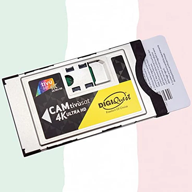 TIVUSAT 4K UHD Black Karte & EasyMouse 4K Ultra HD SmartCam von DIGIQuest - UHD CI+ Modul mit italienischen HD/4K Kanälen, Schwarz – Bild 3