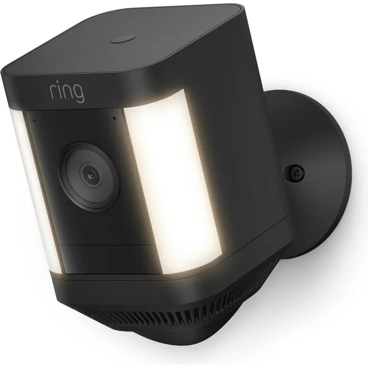 Ring Spotlight Cam Plus (1920 x 1080 Pixels), Netzwerkkamera, Schwarz mit Farb-Nachtsicht, Bewegungserkennung & ferngesteuerter Sirene