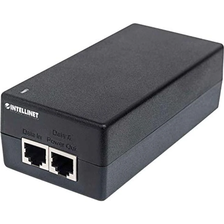 Intellinet Gigabit Ultra PoE+ Injektor (1 x 60 Watt-Port, IEEE 802.3bt und IEEE 802.3at/af-konform, Kunststoffgehäuse) schwarz 561235 – Bild 1