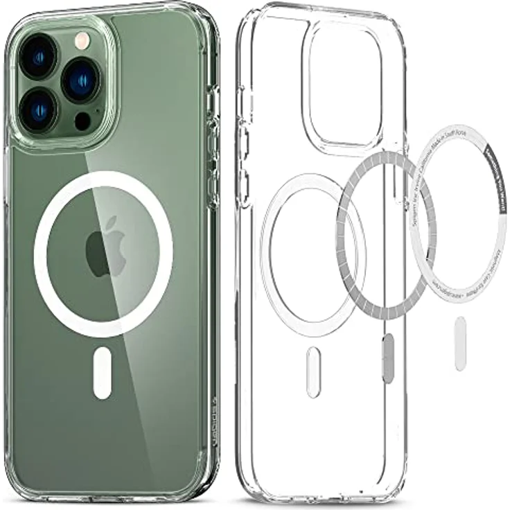 Spigen Ultra Hybrid MagFit Hülle Kompatibel mit iPhone 13 Pro Max Kompatibel mit MagSafe Magnetisch -Weiß – Bild 1