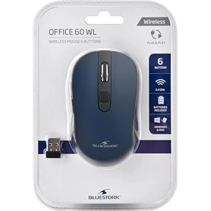 Kabellose Maus mit 6 Tasten, 2,4 GHz, bis 1600 DPI, kompatibel mit Windows und Mac – Bild 6