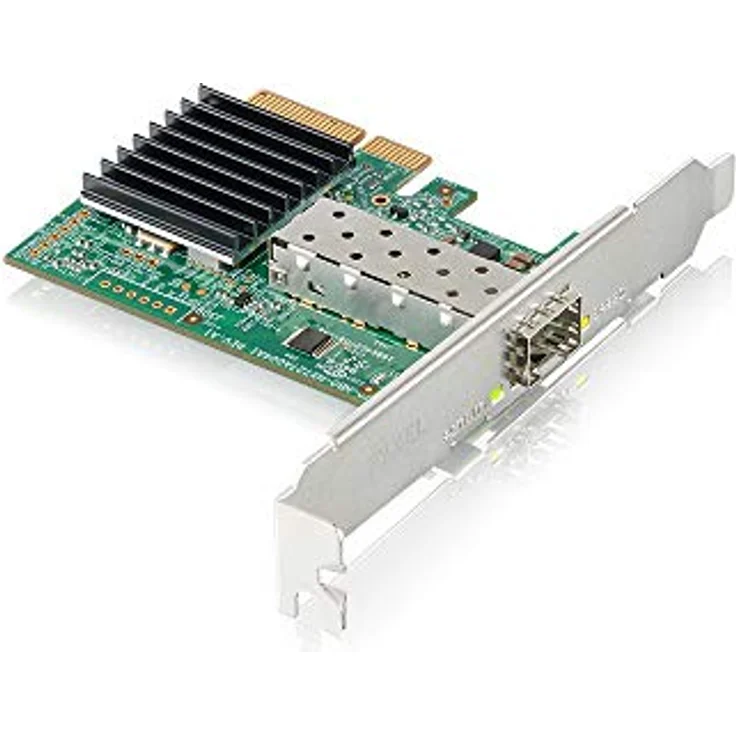 Zyxel XGN100F 10G SFP+ (PCI-E x4), Netzwerkkarte, Grün, 10-Gbit/s-Netzwerkzugang, Glasfaserverbindung, Kühlkörper, QoS – Bild 3
