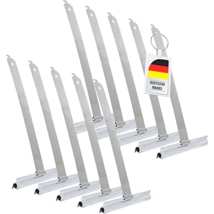 ECENCE Aufhängesystem 10x Mini Rollladen Aufhängefeder, rostfreier Federstahl, für Mini- und Maxiprofile, einfache Montage – Bild 1