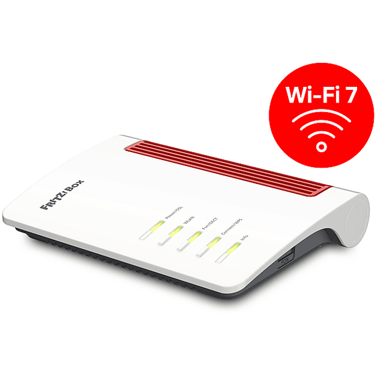 AVM FRITZ!Box 7632, DSL WLAN Mesh Router mit Wi-Fi 7, 3568 Mbit/s, integrierte Telefonanlage und Smart Home Funktionen