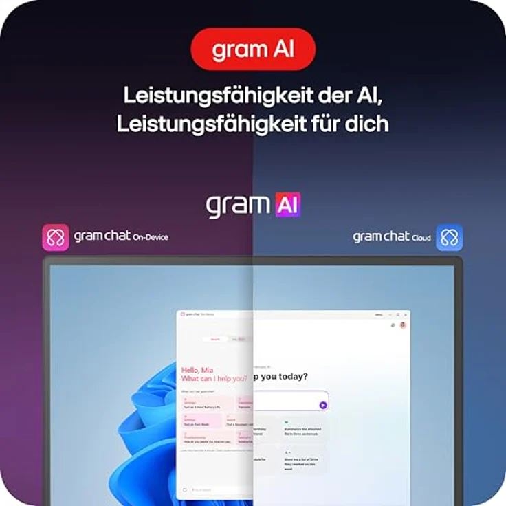 LG Gram 16" Notebook, Intel 7, 16GB DDR4, 1TB Dual SSD, 2880 x 1800, Dolby Atmos - OLED Pen Touch-Display, Magnesiumgehäuse – Bild 2