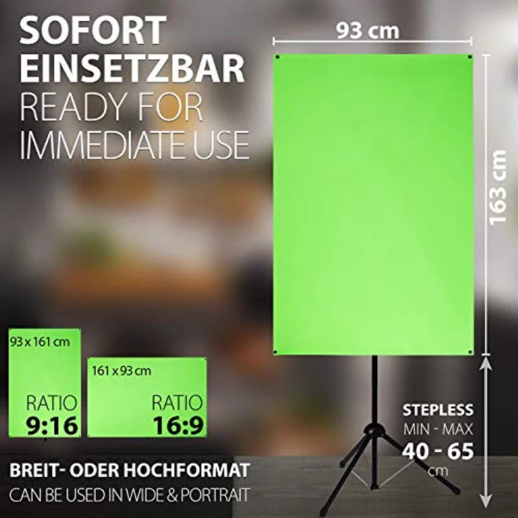 ESMART Expert X-Type Ultralightweight Greenscreen 161 x 93 cm | 70'' – Bild 5