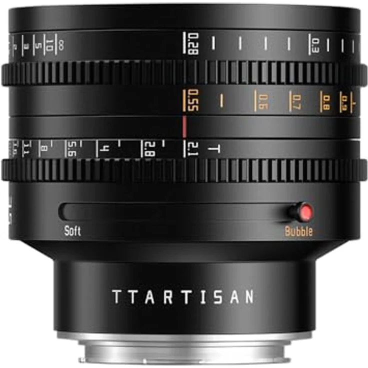 TTArtisan 35 mm CINE T2.1 Dual Bokeh Metallgehäuse Objektiv für Leica L Mount, Schwarz, T2.1 Blende, Bubble- und Soft-Bokeh Effekte, 82 mm Filtergewinde – Bild 1