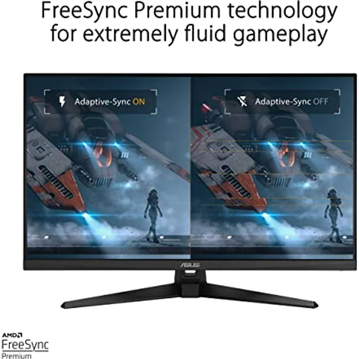 ASUS TUF Gaming VG32AQL1A - 31,5 Zoll WQHD Monitor - 170 Hz, 1ms GtG, FreeSync Premium & G-Sync kompatibel, DisplayHDR 400 - Fast IPS Panel, 16:9, 2560x1440, DP, HDMI, USB, ergonomisch, Speaker - schwarz – Bild 4