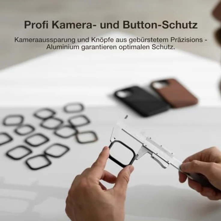 Woodcessories - Leder Case, Handyhülle kompatibel mit iPhone 15 Plus Hülle braun - Nachhaltig aus Aloe Vera Pflanzen – Bild 5