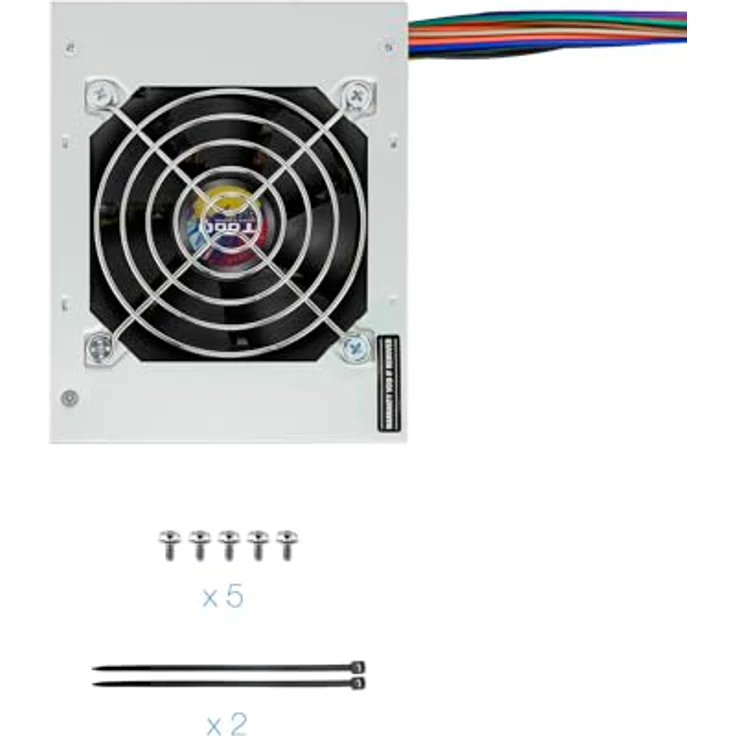 TooQ TQEP-500S-SFX- Netzteil (500W, ATX 12V V1.3) silberfarben – Bild 7
