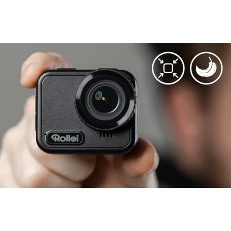 Rollei Actioncam 9s Cube: Brillante 4K Action, Wasserdicht bis 21m, Mini-Design, Touchscreen & Bildstabilisierung - Schwarz – Bild 2