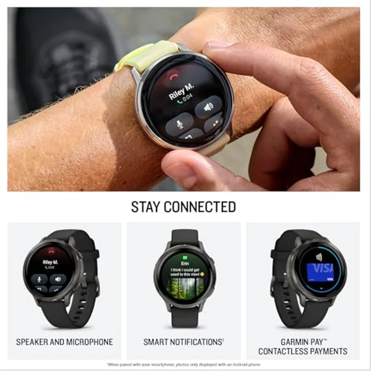 Garmin Venu 4 41mm - Fitness-Smartwatch mit 1,2" AMOLED Display, bis zu 10 Tage Akkulaufzeit, 80+ Sport-Apps, EKG, Health Status und telefonischen Anruffunktionen, Edelstahl-Gehäuse – Bild 4