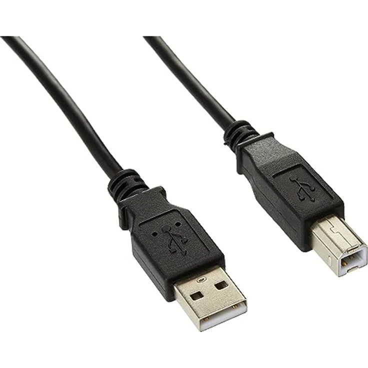PremiumCord USB 2.0 High Speed Kabel M/M 1m, A Stecker auf B Stecker, USB Verbindungskabel für Scanner usw, Doppelt geschirmt, AWG28, Farbe schwarz, Länge 1m – Bild 3