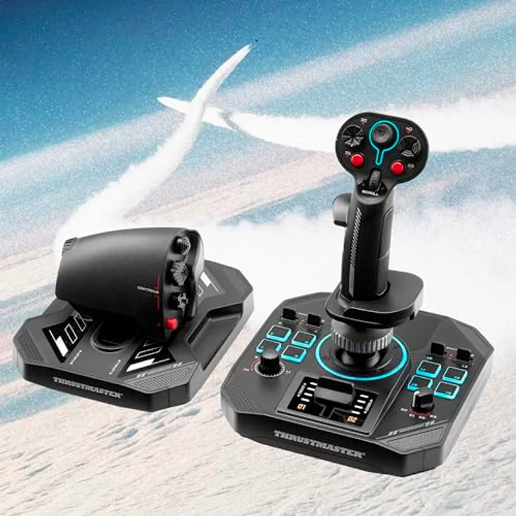 Thrustmaster Sol-R 4 HOTAS, Gaming Controller mit multifunktionalem Joystick und Gashebel, Schwarz, 58 programmierbare Aktionen, 16-Bit-Hall-Effekt-Sensor – Bild 5