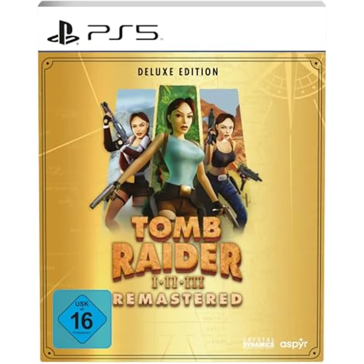 Aspyr Tomb Raider 1-3 Remastered Starring Lara Croft Deluxe Edition - PS5, Steelbook, Erkundungskartenbuch, Soundtrack + Musik-CD – Bild 1