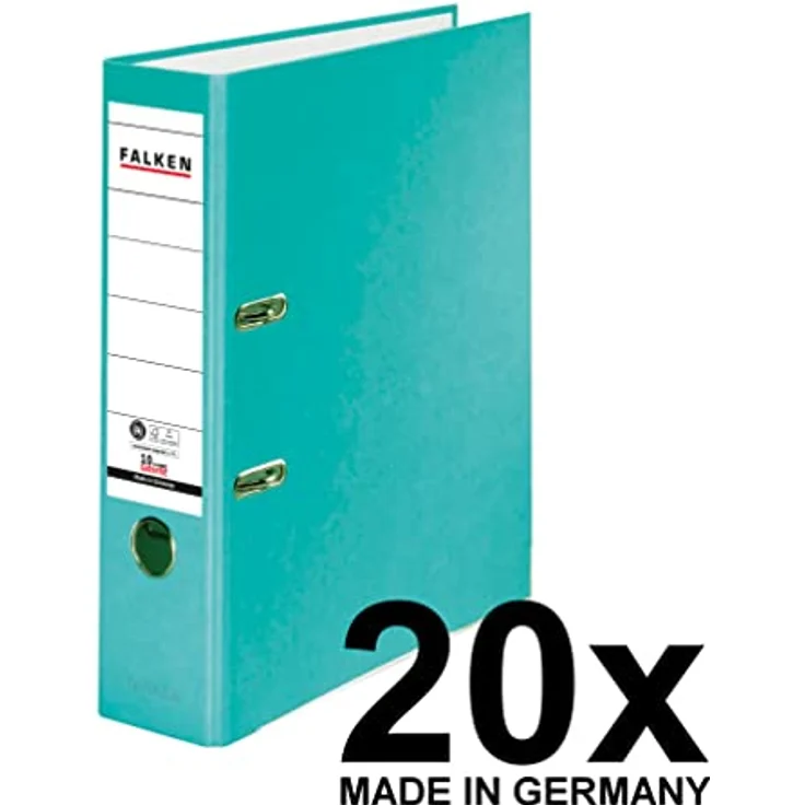 Falken Aktenordner S80 Recycolor, Qualitätshebelmechanik, 80mm Rückenbreite, mint – Bild 3