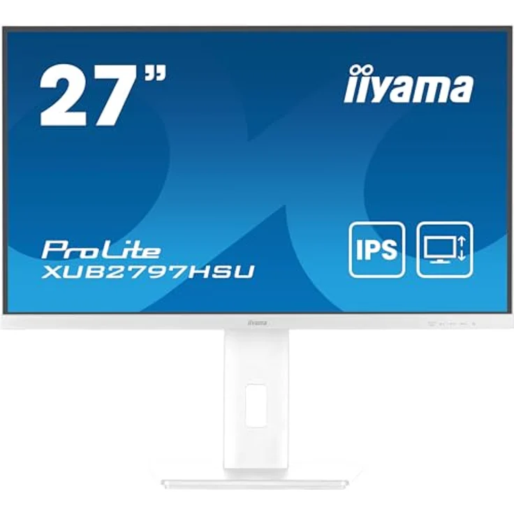 iiyama Prolite XUB2797HSU-W2 27" IPS LED-Monitor Full-HD 100Hz HDMI DP USB3.2 Höhenverstellung Pivot Adaptive Sync weiß – Bild 3